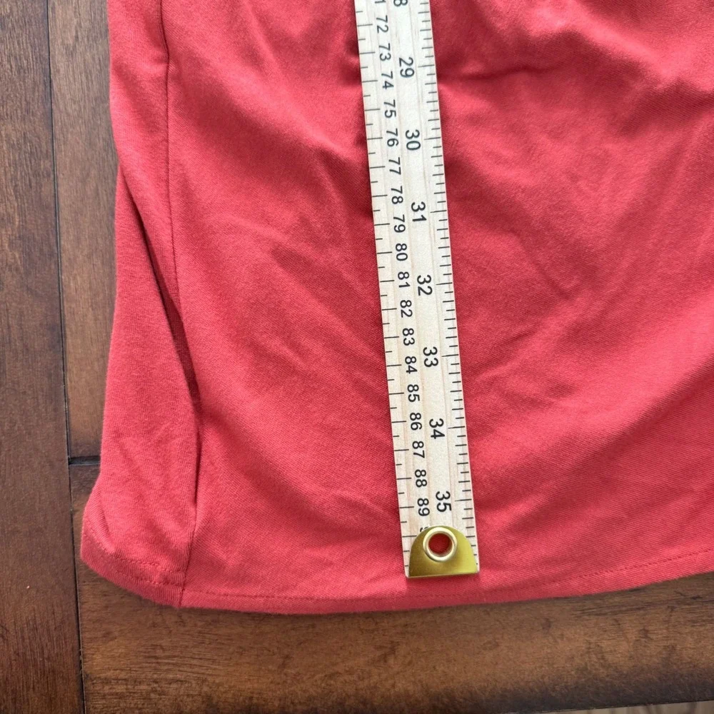 Ganni Anthropologie Burnt Orange Side Knot Scoop Back Long Sleeve Midi Dress L - Picture 6 of 7